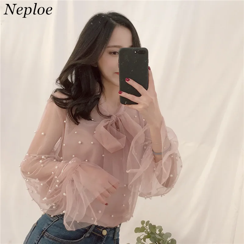Блузка Neploe 2020 женская шифоновая рубашка на лето и весну женские блузки с марлевым