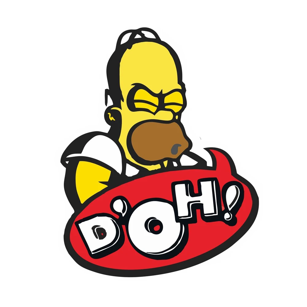 Забавный Гомер наклейка на кепку опасный мотоцикл украшение автомобиля личные