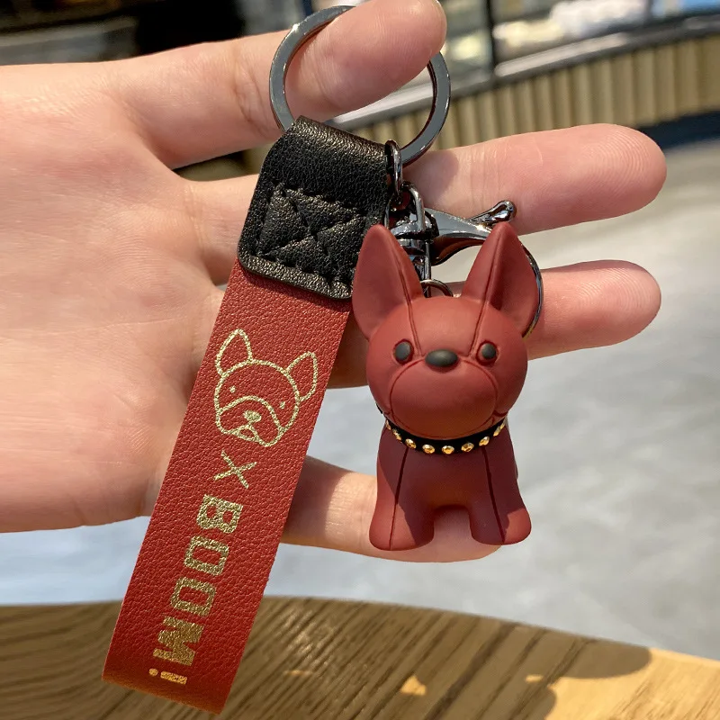 Бой брелок со щенком с бульдогом милый щенок кукла ткани для творческих