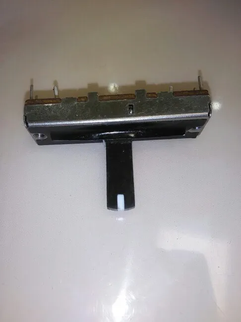 

10Pcs Metal Shell Double Straight Sliding Potentiometer, Sliding Potentiometer with Midpoint and White Point for Equalizer Board