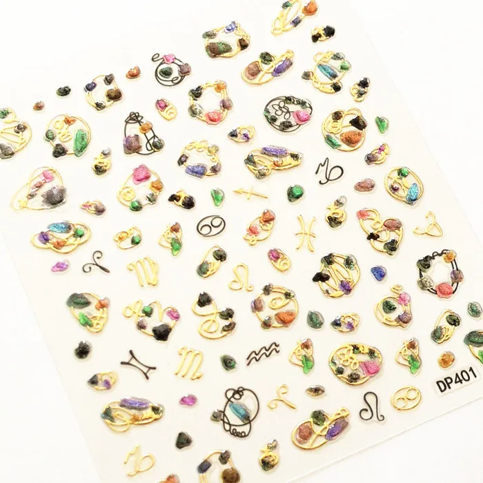 3D стикер для ногтей, новейшая серия DP 414 423 424, ювелирный дизайн, задний клей для ногтей, инструменты для украшения ногтей - Цвет: 401