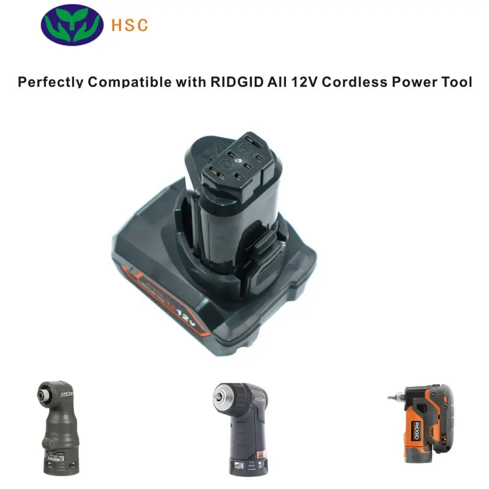 Литий-ионный аккумулятор RID12B 18650 Ач 2 шт. сменный 12 В для Ridgid AC82008 130188001/AEG 1215R L1230 R86048