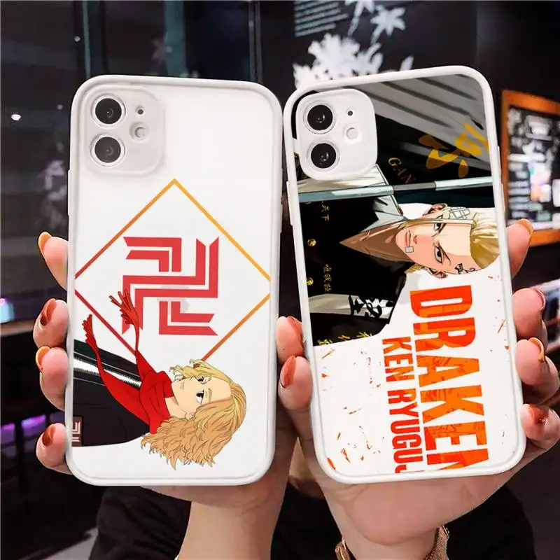 

Tokyo Revengers Phone Case For iPhone 12 11 Mini Pro XR XS Max 7 8 Plus X Matte transparent White Back Cover