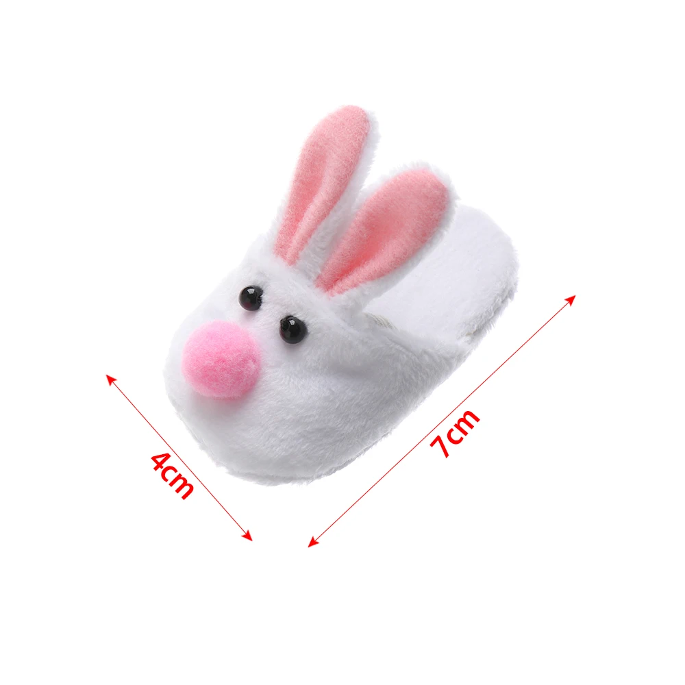 1 пара новых детских носков игрушка обувь милые белые войлочные тапочки с
