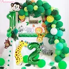 PATMATE поделки животных шар Дети День рождения Декор сафари Джунгли партия украшения Животные День рождения Baby Shower поставки