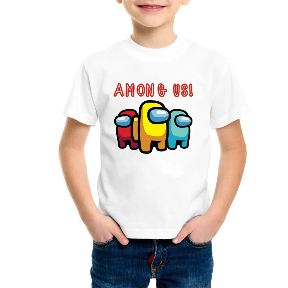 

Amoung Us Camisetas Boys T Shirts Ubrania Dla Dziewczynek Vetement Enfant Fille Ropa nia 8 aos Chlopca Clothes 8 Years
