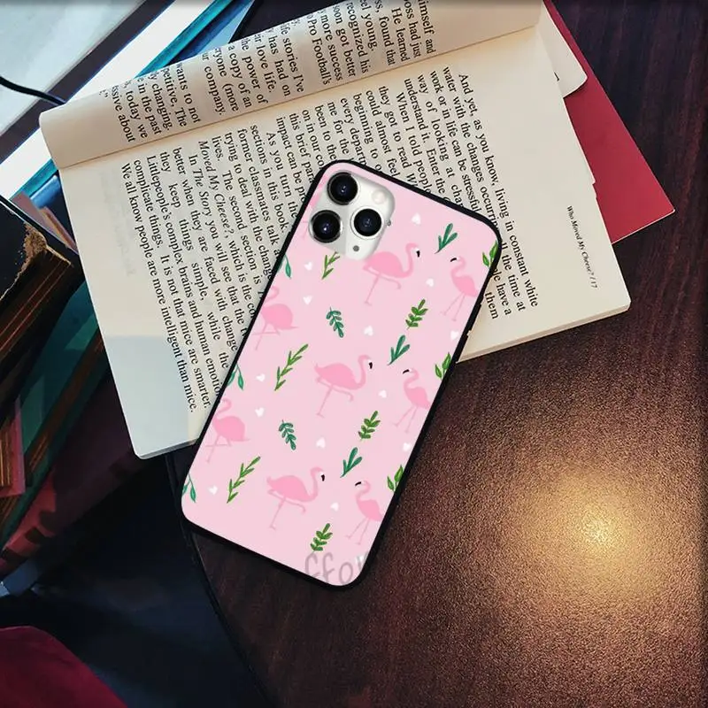 

Flamingo bird color pink flower Phone Cases for iPhone 11 12 pro XS MAX 8 7 6 6S Plus X 5S SE 2020 XR Soft silicone