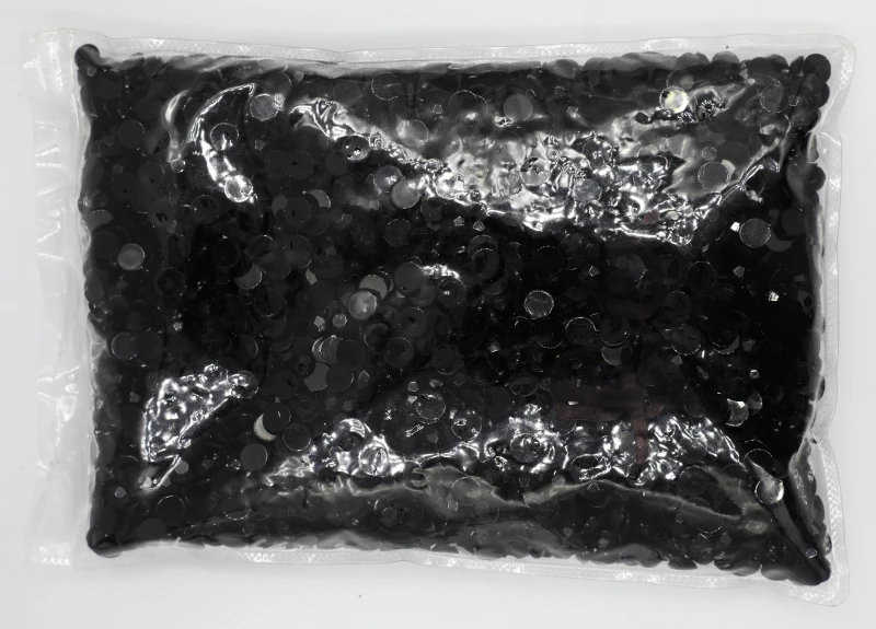 Black Color 1.5~12mm Flat Back Round Acrylic Rhinestones Beads,3D Acrylic Nail Art / Garment Decoration