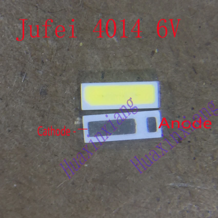 100 шт./лот Jufei SMD LED 4014 6В 0 8 Вт Холодный Белый Замена 4020 для приложения подсветки
