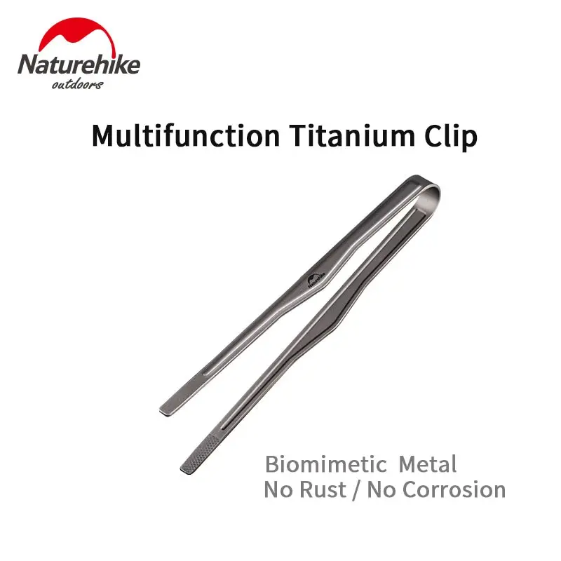 

Naturehike Barbecue Pure Titanium Clip Ultralight High Temperature Resistance Clip Multifunctional Picnic Camping Food Clip