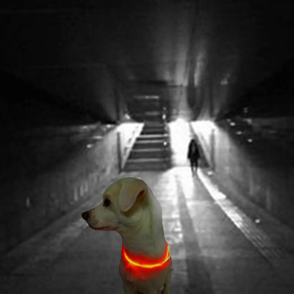 1 шт. многоцветный светодиодный ошейник для домашних животных Регулируемая