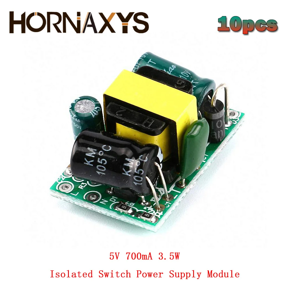 

10 шт., 5 В, 3,5 мА, 220 Вт, изолированный модуль источника питания переменного тока в 5 В постоянного тока для Arduino AC-DC, понижающий модуль