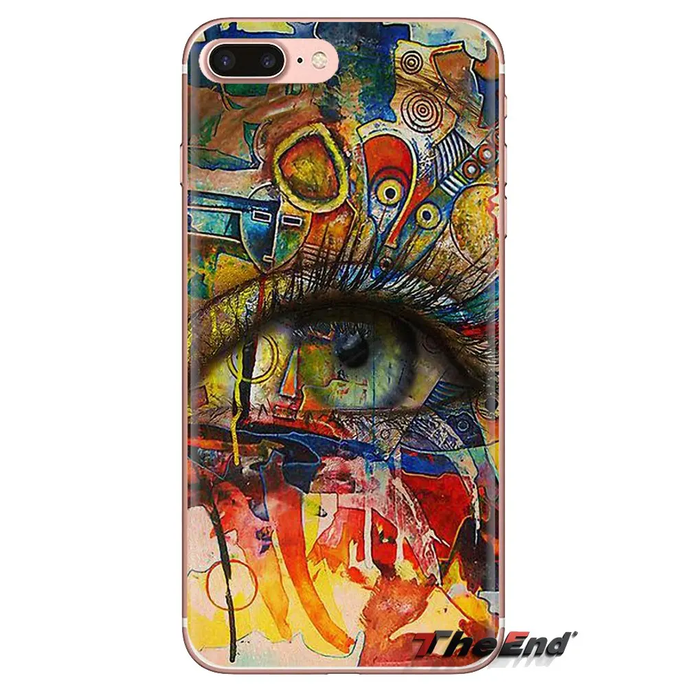 Милые разноцветные глаза Girl чехол для Apple iPhone XS Max XR X 4 4S 5 5S 5C SE 6 6S 7 8 плюс samsung Galaxy J1 J3