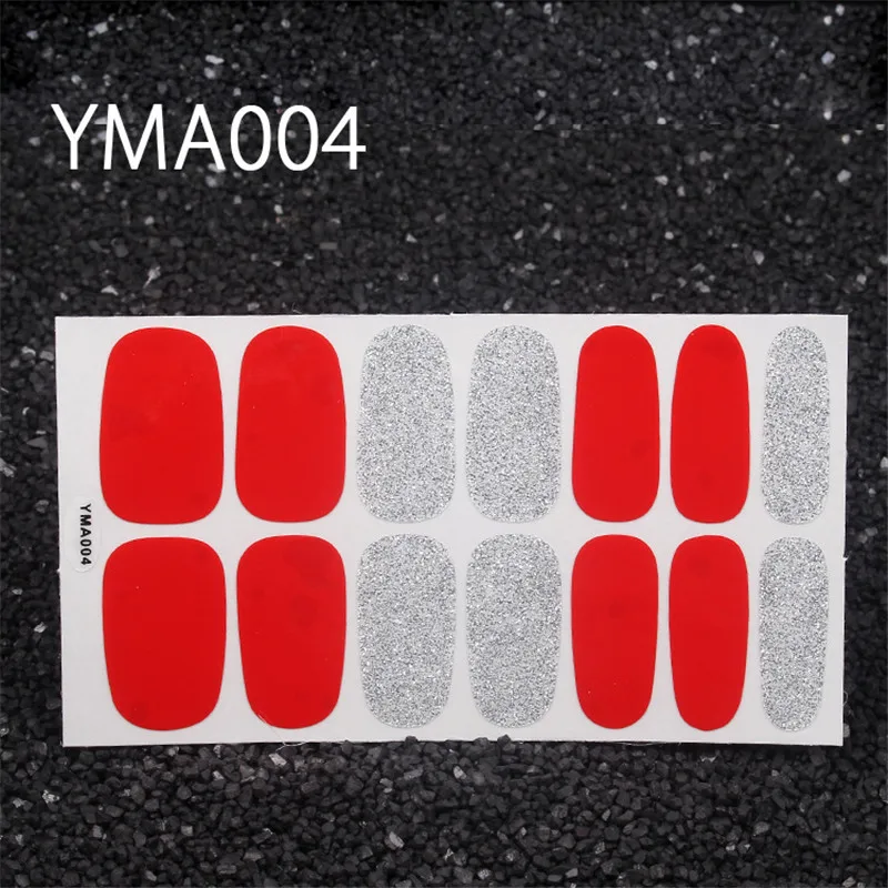 YMA004 Lamemoria 1 лист блестящие наклейки чистый Цвета аппарат для крепления на гвоздях и искусство переводные наклейки на ногти наклейки с окружающей средой маникюрные оптом - Цвет: YMA004