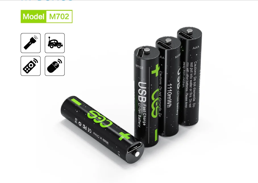 Новинка 4 штук в наборе USB AA 1 5 v литий-ионный аккумулятор для 2775mwh батареи