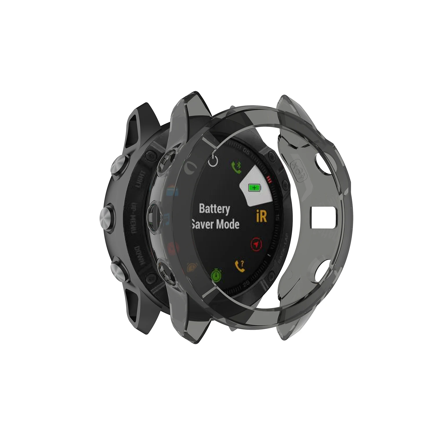 Мягкий защитный чехол из ТПУ для смарт-часов Garmin Fenix 6 6S 6X прозрачная защитная