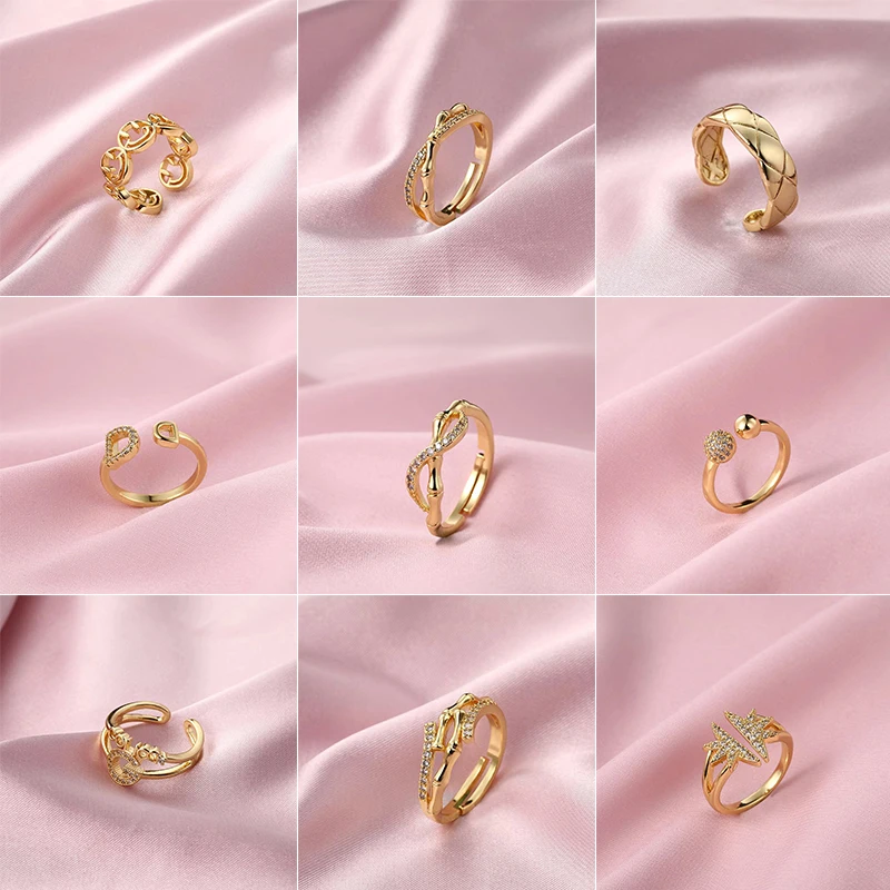 

New Stainless Steel Engagement Rings For Women Korean Adjustable Butterfly Zircon Wedding Rings Fashion Jewelry Wholesale 2021