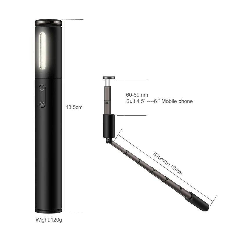 Беспроводная Bluetooth селфи-палка MountDog для Iphone Xiaomi ручной монопод с дистанционным