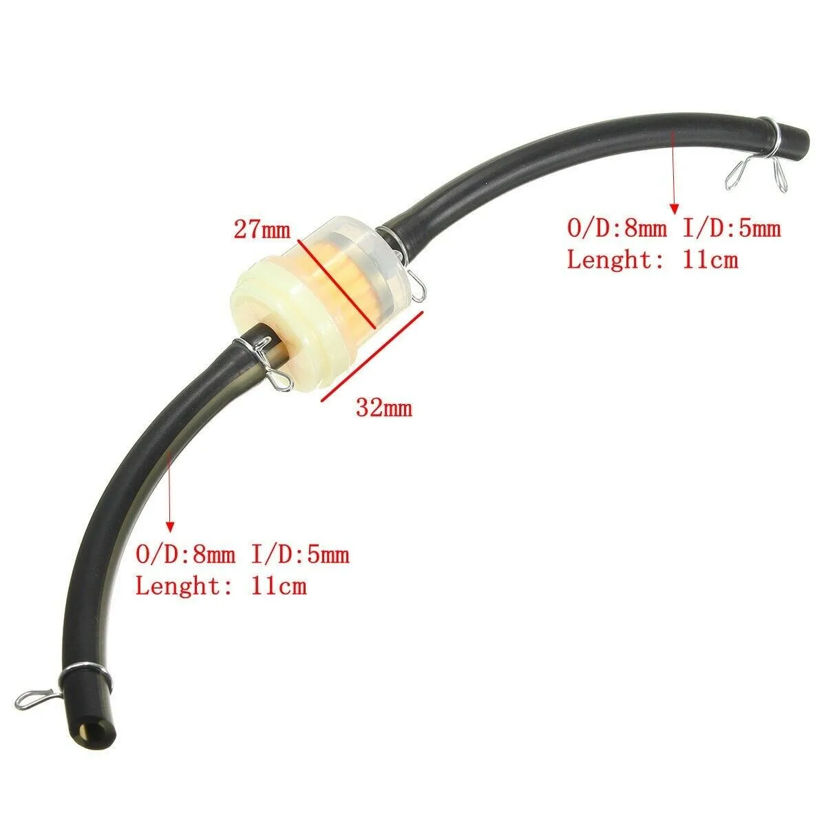 

Scooter Fuel Filter 2X Hose Line 6Mm Atv Cleaner Petrol Dirt Bike Parts