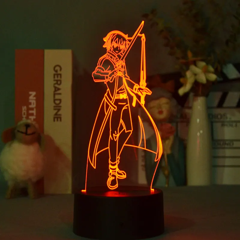 

Sword Art Online Kirito Lamp 3d Japanese Anime Smart Phone Control Room 3d Optical Decorative LED Light Lighting for Festival