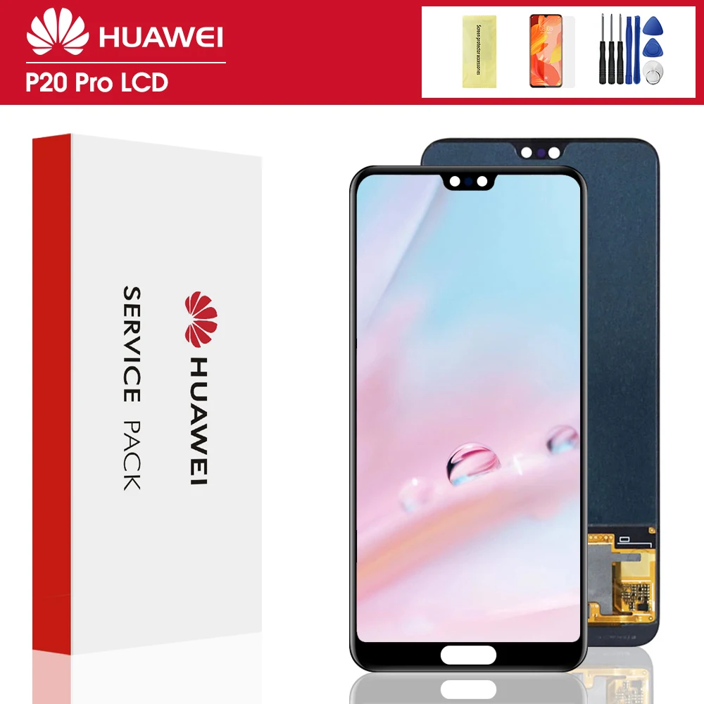 Оригинальный дисплей 6 1 ''+ сменная рамка для Huawei P20 Pro ЖК-дисплей с сенсорным