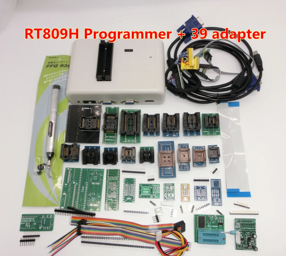 Бесплатная доставка оригинальный программатор RT809H EMMC-Nand + 39 предметов |