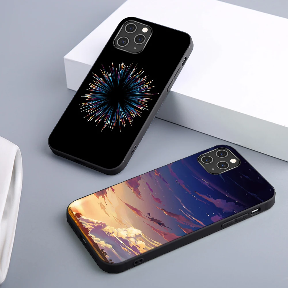 

Space Flower Case For iPhone 12 11 Pro Max Mini Cover for iPhone 11 Pro X XR XS MAX 7 8 6 S Plus 5S SE 2020 Soft TPU Phone Funda