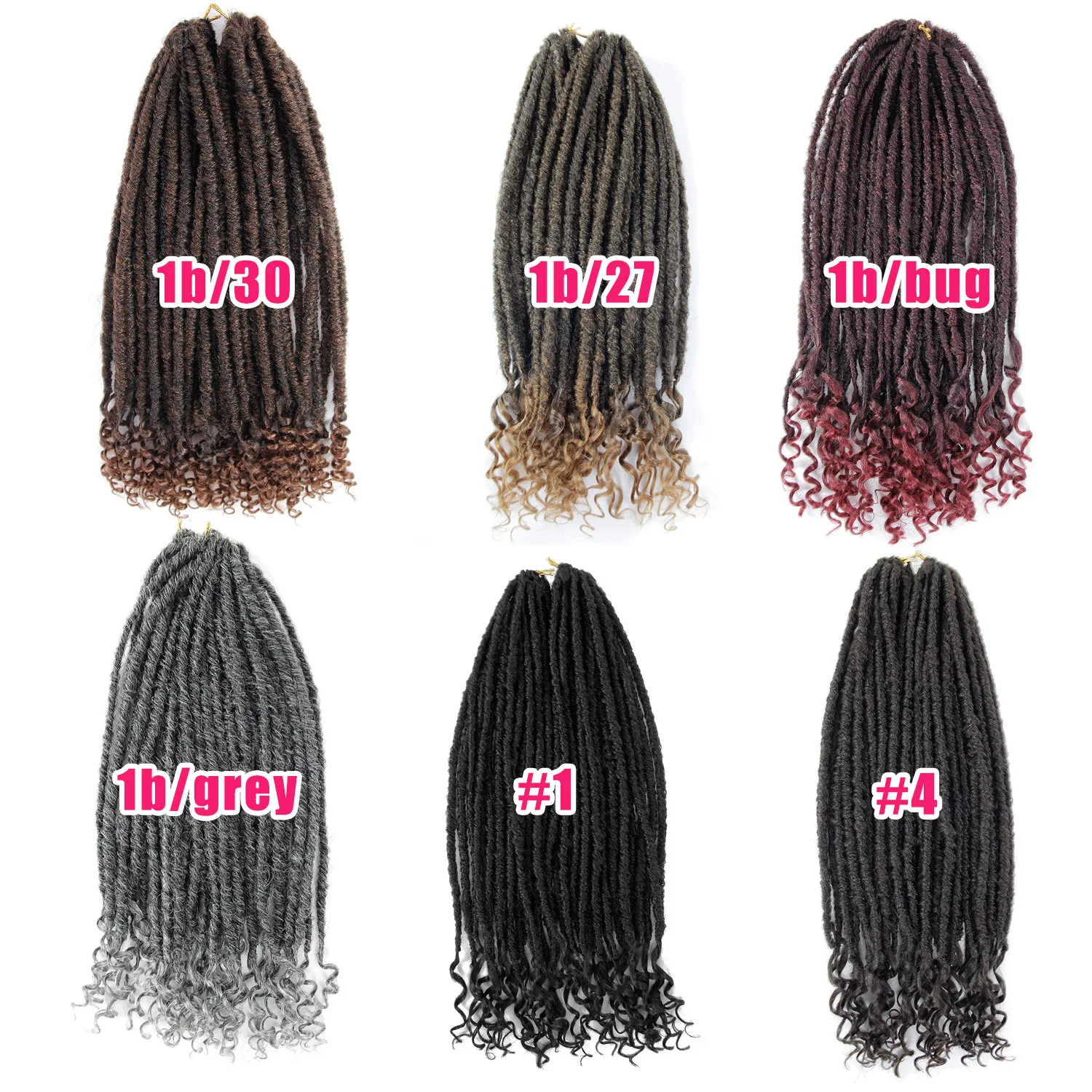 Искусственные локоны в стиле богини косы Crochet 18 дюймов мягкая косичка