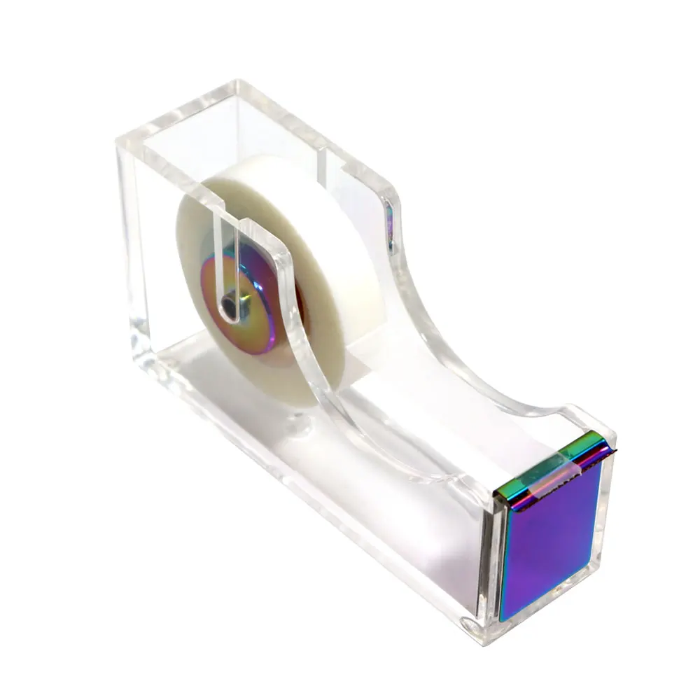 MultiBey Desktop Office Supplies Multi-color Transparent Acrylic Non-slip And Paper Tape Dispenser With Metal Core