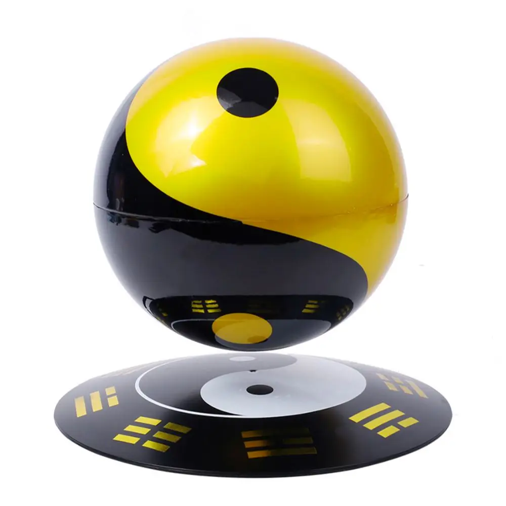 Магнитный левитационный 6-дюймовый Золотой шарик Тай Чи вращающийся плавающий