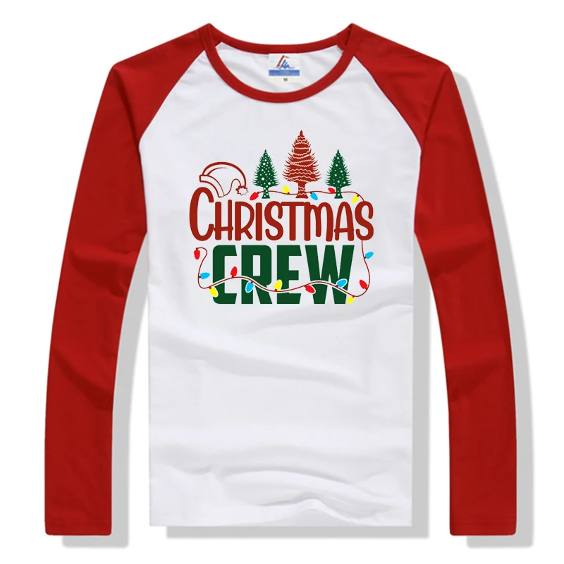 

Christmas Crew Family Matching Shirts Christmas Tops Plus Fashion Christmas Family Vacation Tees Oversized Tops Harajuku