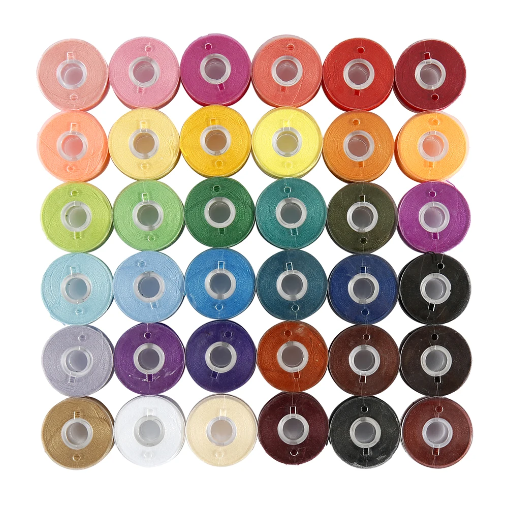 36 шт. прозрачный чехол бобина с ниткой в рулонах|Швейные инструменты и