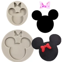 mouse shape epoxy resin silicone mold for diy handmade key chain lollipop jewelry kids toys handicrafts making fondant mould