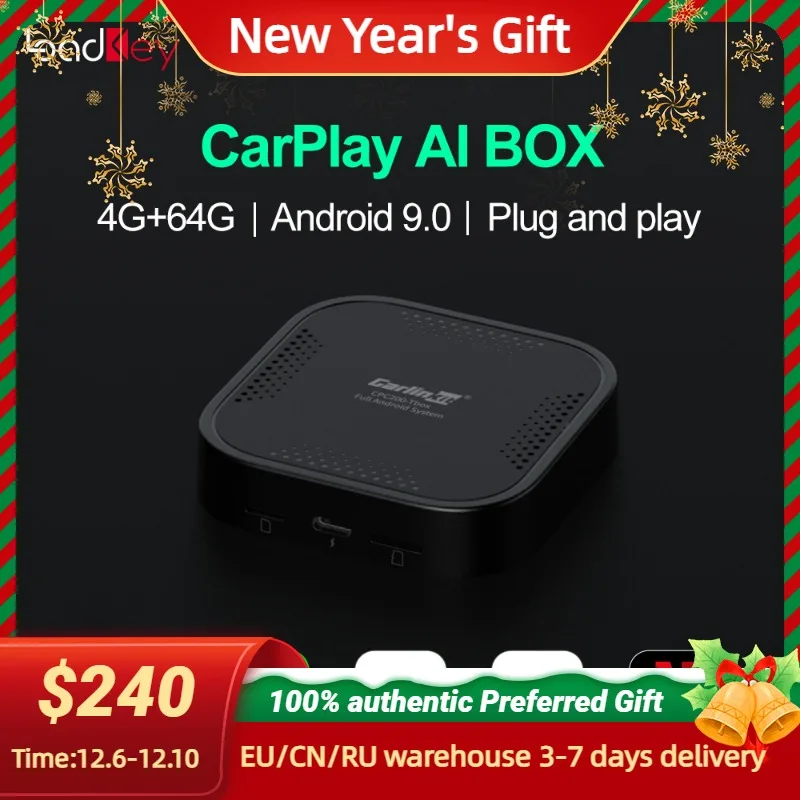 Carlinkit 3 CarPlay Ai Box беспроводной Apple Android авто для Audi Bmw Mazda Toyota Netflix TV 4G LTE 128G TF GPS |