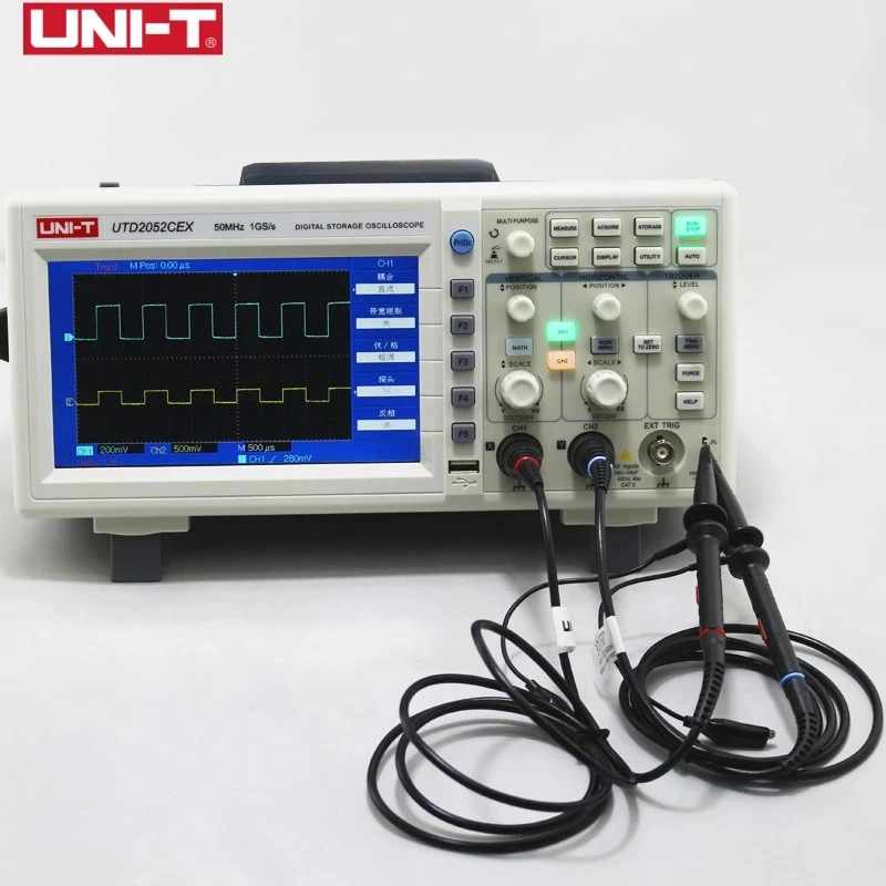 Осциллограф с цифровым хранилищем UNI-T UTD2052CEX 2-канальный прибор для измерения