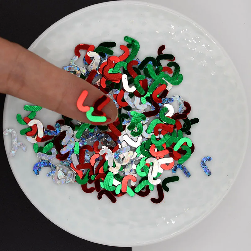 1000 шт. (25 г) 7 мм Рождественская елка/Рождественская трость Блестки для шитья