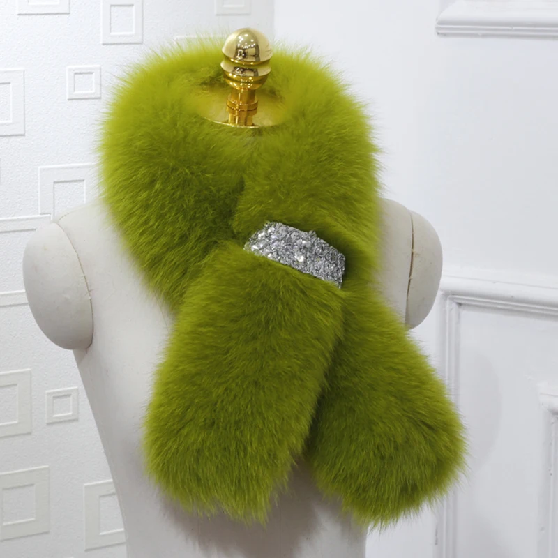 

Real Mink Fur Scarf Woman Autumn And Winter Fashion Multicolor Fur Muffler Good-Quality Fur Shawl 2020 New Hot Sale