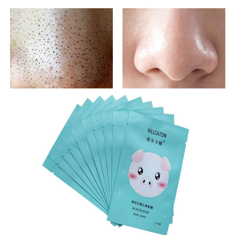 

Blackhead Nose Mask Deep Cleaning Soften Keratin Shrink Pores Reduce Acne Oil Control Whitening Moisturizing Skin Care 10pcs