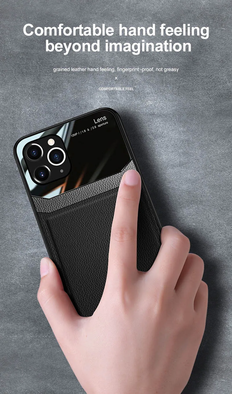 FORUBEST противоударный чехол для iPhone 11 Pro Max XS XR X из искусственной кожи, зеркальное закаленное стекло, задняя крышка для телефона для iPhone 8 7 6s Plus