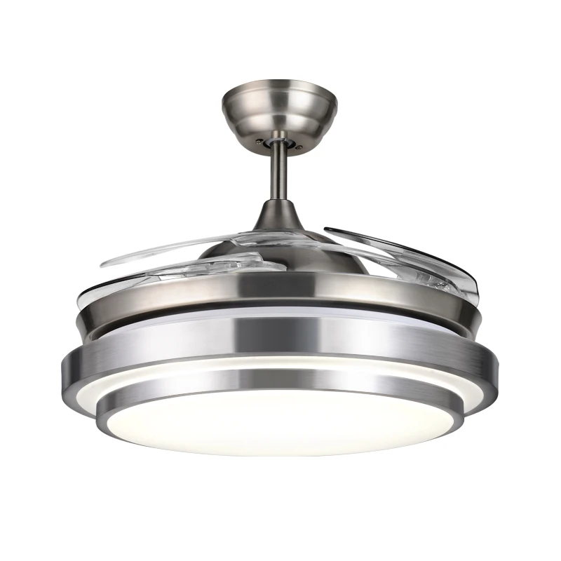 

Modern Retractable Blade Ceiling Fan Light LED Chandelier Dining Room Lamp Lighting Fixture LED Suspension PA0482