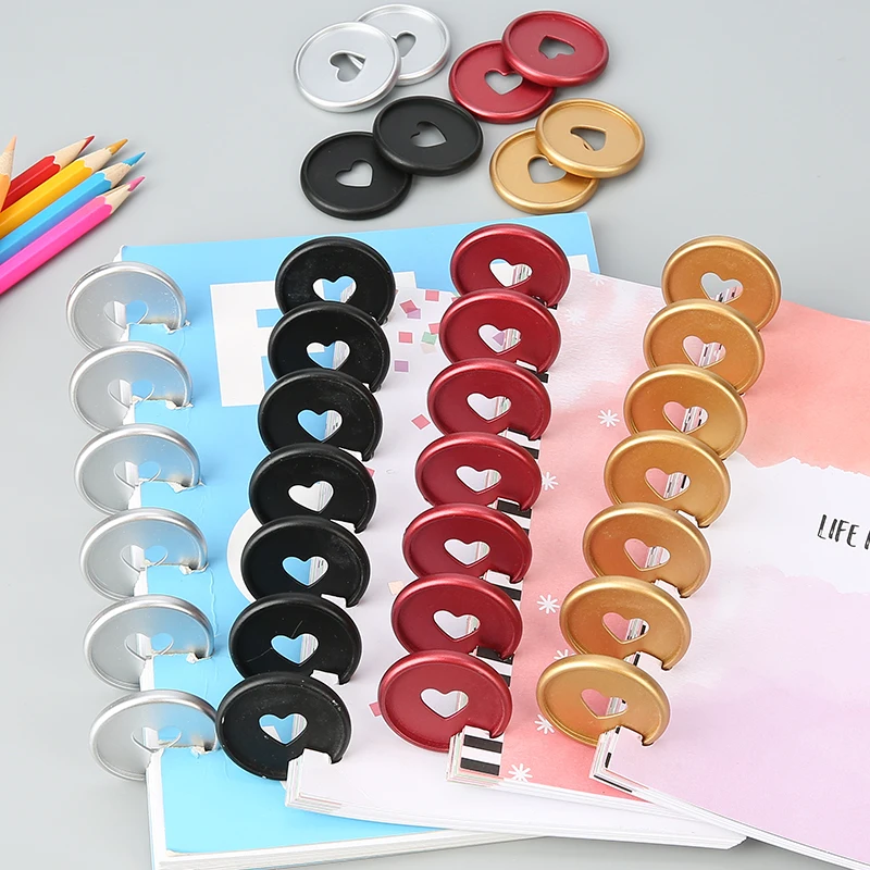 

24pcs 24mm New Notebook Mushroom Binding Disc Binder Loose Leaf Binder Ring Discs Binder DIY Scrapbook Accessory Office Supplies