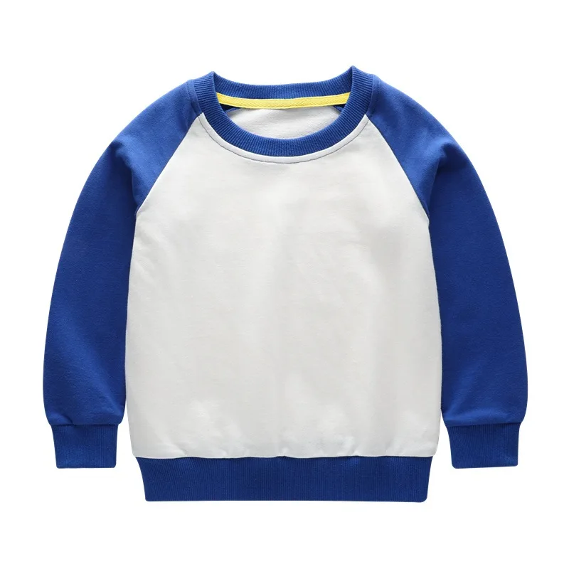 

Sweatshirts Hoodies Baby Boys Girls Children Casual Loose Kids Cotton O-Neck Shirt Tops Children Autumn Clothes Blue Red