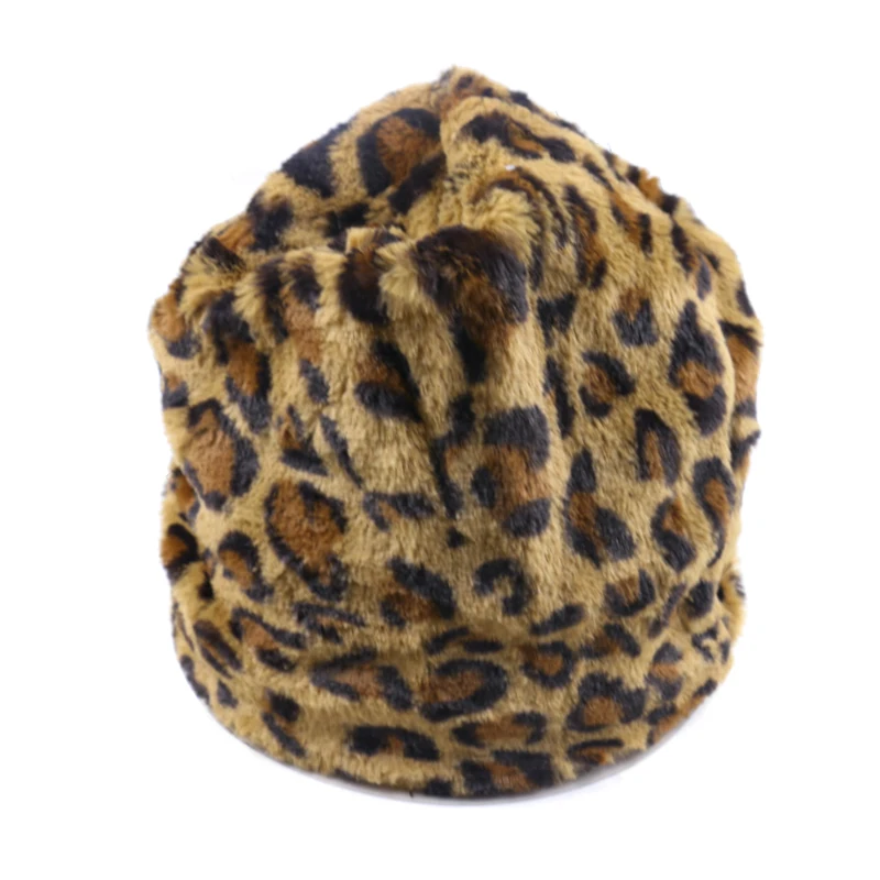 Модная леопардовая шляпа Winfox фетровые шапки облегающие зимние для женщин теплые
