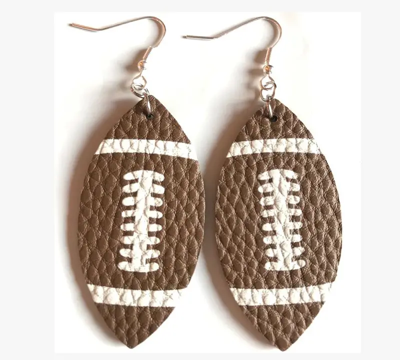 2019 женские Модные Бейсбол Искусственная кожа серьги Для женщин для спорта