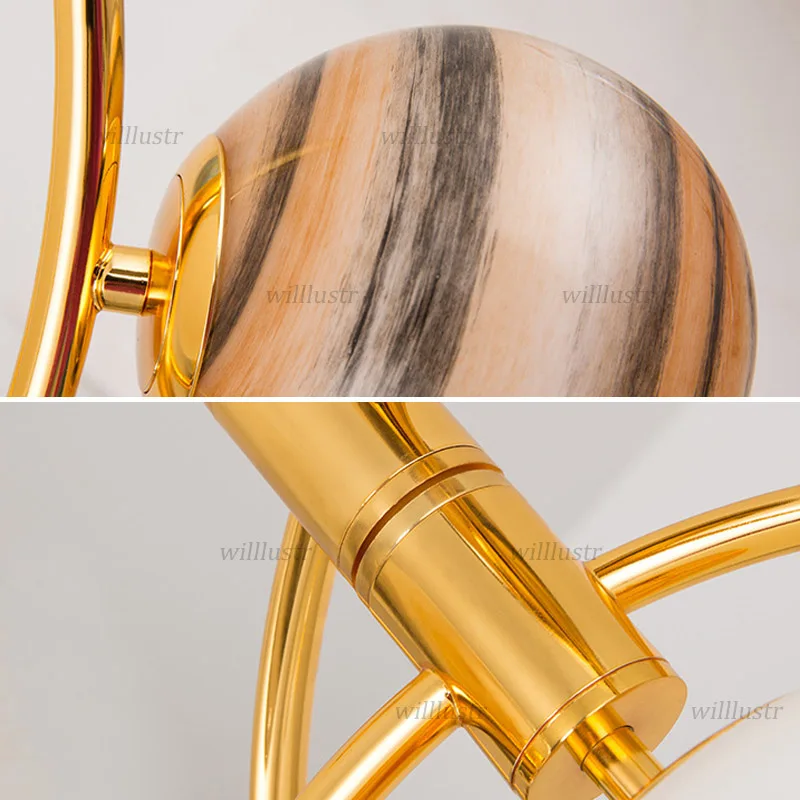 Креативный стеклянный подвесной светильник Galaxy роскошный железный кабинет