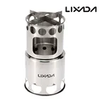 Портативная дровяная печь Lixada, печь для пикника, из нержавеющей стали