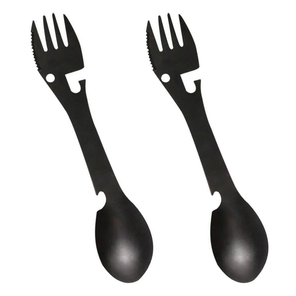 

2pcs Portable Travel Utensil Forks Outdoor Camping Tableware Camping Utensils