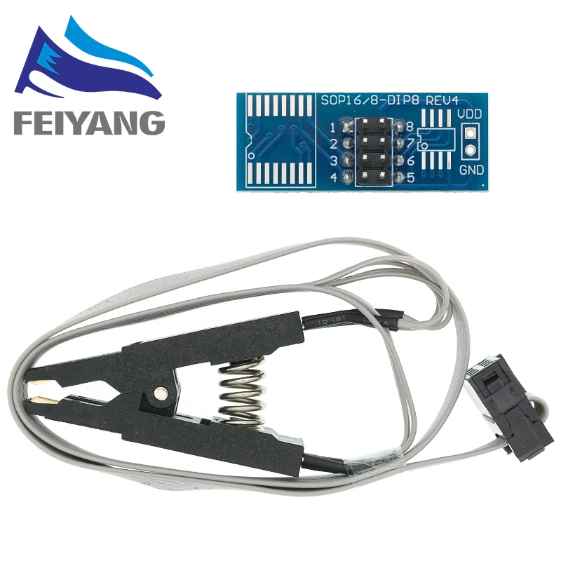 Обновленная версия тестовый зажим SOIC8 SOP8 для EEPROM 93CXX / 25CXX/24CXX встроенное