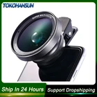 TOKOHANSUN HD Оптическое стекло 0.6x широкоугольный объектив с 15x супер макрообъективом для IPhone 6s 7 8 Plus Samsung S9 S8 комплект объектива камеры
