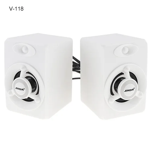 SADA D-203 3D стерео компьютерные колонки USB проводной мини комбинированный сабвуфер Портативный динамик s PC Динамик для телефона тв - Цвет: V-118-White
